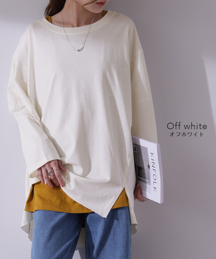 off-white ロンt カットソー オフホワイト 本人期 sizeS袖丈約68cm